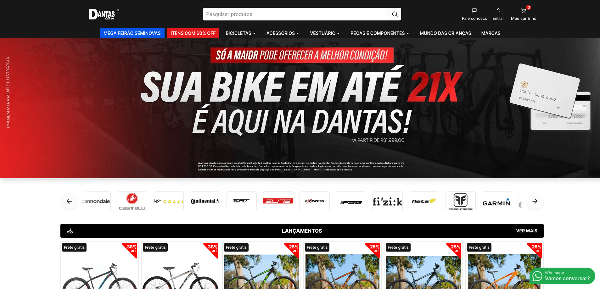 Imagem do banner de uma promoção do Dantas Bikes